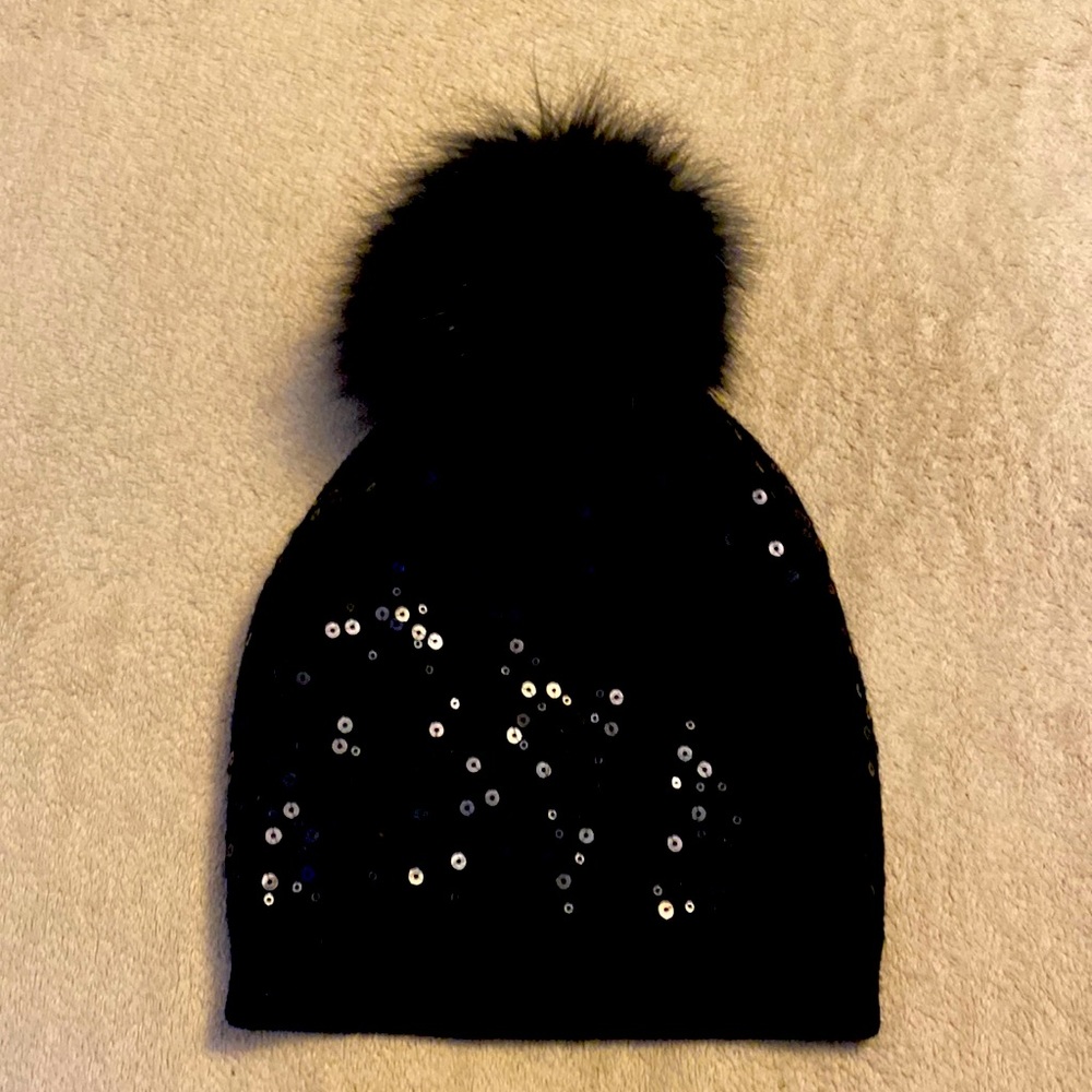 Black womens winter hat